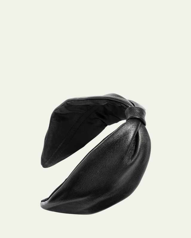 Leather Top Knot Headband